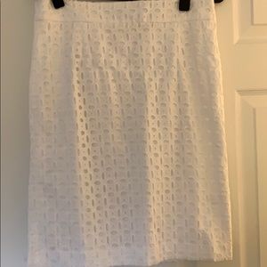 White brocade skirt